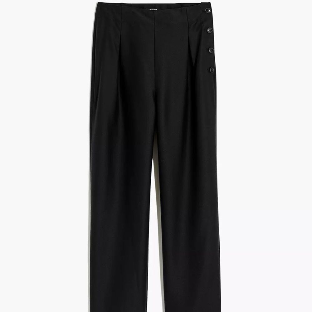 Madewell Side-Button Tapered Crop Pants